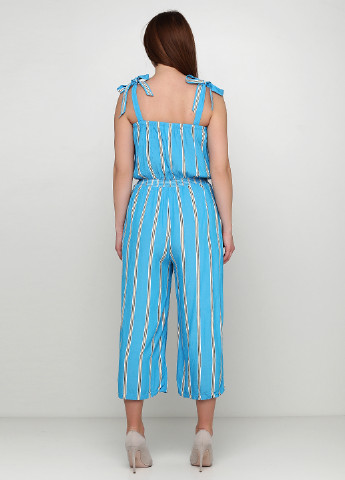 Комбинезон H&M комбинезон-брюки полоска голубой кэжуал вискоза