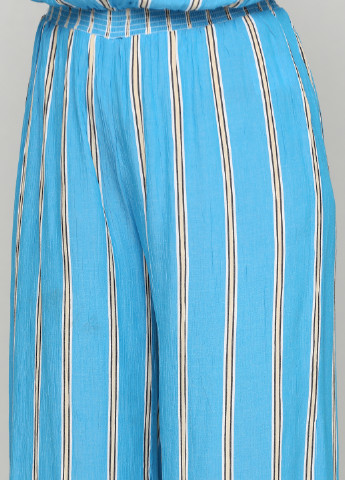 Комбінезон H&M комбінезон-брюки смужка блакитний кежуал віскоза