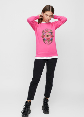 Розовый свитшот женский /no flis/ YAPPI рисунок (251374848)