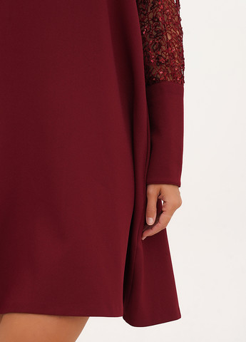 Бордова кежуал сукня а-силует Babylon однотонна