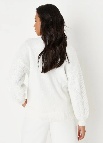 Білий зимовий светр джемпер Missguided