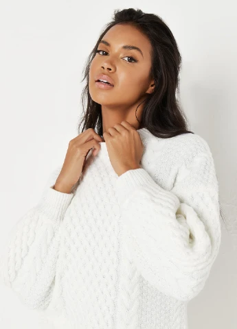 Білий зимовий светр джемпер Missguided