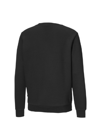 Светр Essentials Fleece Crew Neck Men's Sweater Puma однотонна чорна спортивна бавовна, поліестер, еластан