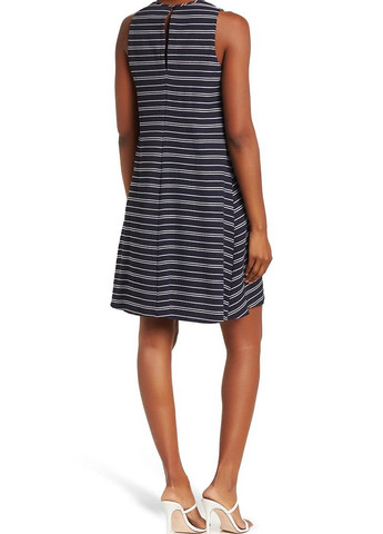 Синее кэжуал платье а-силуэт Tommy Hilfiger в полоску