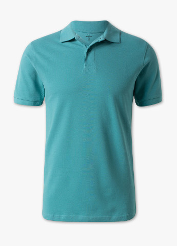 Голубой футболка-поло для мужчин C&A однотонная