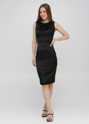 Черное коктейльное платье футляр IvOlga однотонное