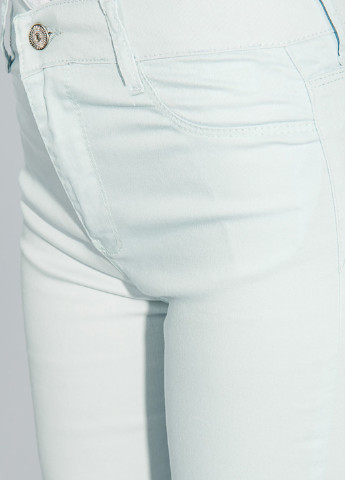 Бледно-голубые кэжуал летние зауженные брюки Time of Style
