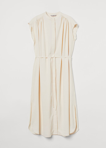Молочна кежуал сукня сорочка H&M однотонна