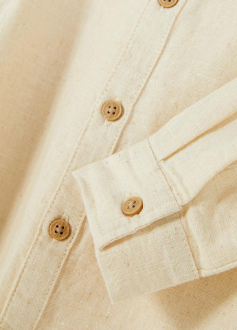 Бежевая кэжуал рубашка однотонная Primark