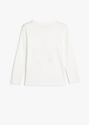 Белый демисезонный кэжуал лонгслив KOTON со звездами