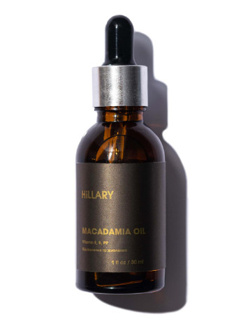 Органическое нерафинированное масло макадамии холодного отжима Organic Cold-Pressed Macadamia Oil 30 мл Hillary (253753811)