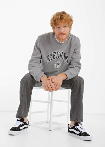 Світло-сірий світшот Skechers логотип без декору (325233093)