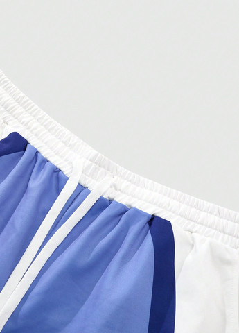 Комбинированные спортивные демисезонные прямые брюки SHEIN