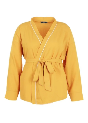 Желтый демисезонный кардиган Boohoo