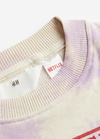 H&M світшот малюнок комбінований спортивний, кежуал бавовна