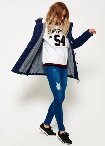 Темно-синя демісезонна куртка Superdry