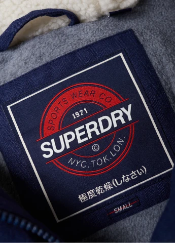 Темно-синя демісезонна куртка Superdry