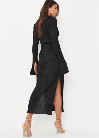 Чорна кежуал сукня сукня-сорочка, плісована Missguided однотонна