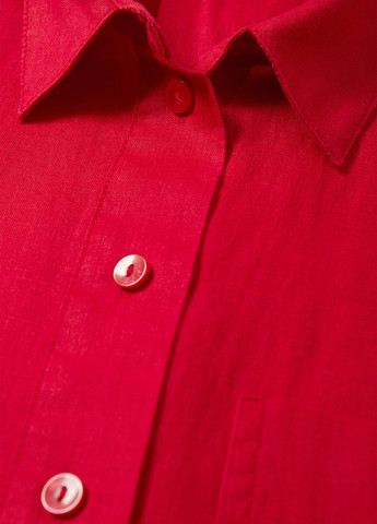 Красная кэжуал рубашка однотонная C&A