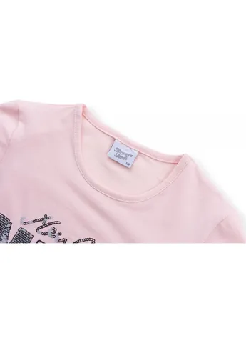 Персикова демісезонна футболка дитяча "new york" (1281-140g-peach) Breeze
