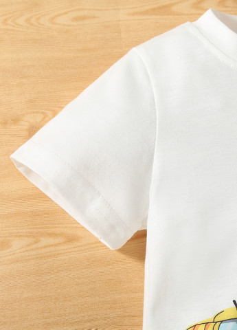 Комбінований літній костюм (футболка, шорти) з шортами SHEIN