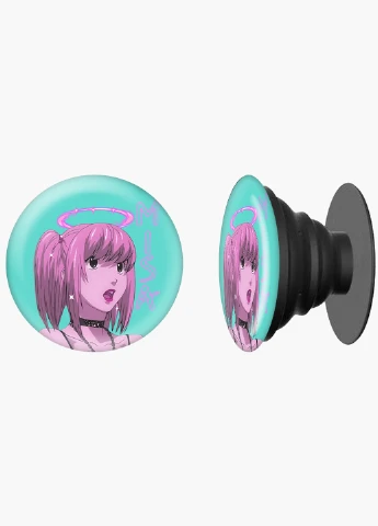 Попсокет (Popsockets) тримач для смартфону Мисан Амане Зошит смерті (Misa Amane Death Note) (8754-2827) Чорний MobiPrint (221548633)