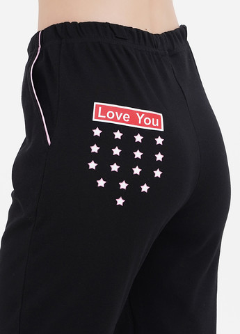 Чорна всесезон піжама (лонгслів, штани, маска) лонгслив + брюки Lucci