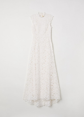 Білий весільна сукня а-силует H&M однотонна