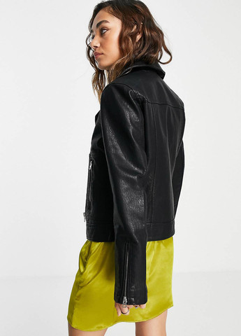 Черная демисезонная куртка косуха Topshop