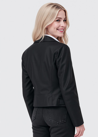 Чорна демісезонна куртка косуха Sinsay