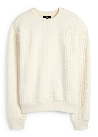 Молочний світшот C&A однотонний без декору (352190408)