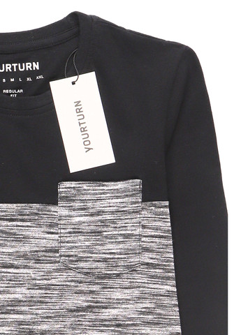 Разноцветный демисезонный кэжуал лонгслив Yourturn меланж