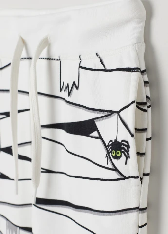 Белые спортивные демисезонные брюки джоггеры H&M