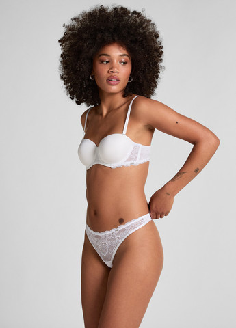 Білий балконет бюстгальтер Hunkemoller з кісточками поліамід