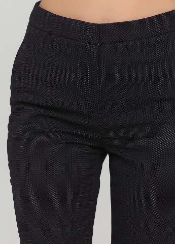Темно-синие классические демисезонные укороченные, зауженные брюки H&M