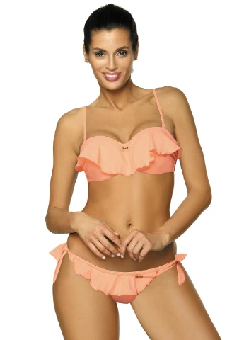 Персиковый демисезонный meredith 467-2 купальник (xxl) раздельный Marko
