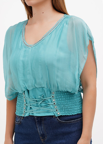 Бирюзовая блуза Pura Seta