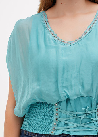 Бирюзовая блуза Pura Seta