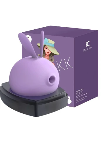 Вакуумний стимулятор з вібрацією Miss KK Purple KisToy (254734284)