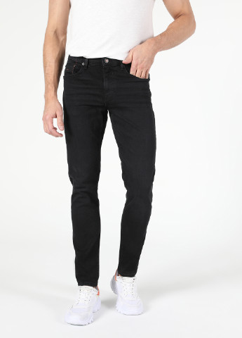 Черные демисезонные зауженные джинсы 041 DANNY Colin's