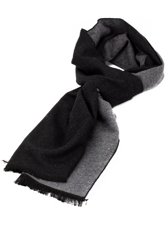 Мужской однотонный шарф черный с серым LuxWear ms2001 (251712968)