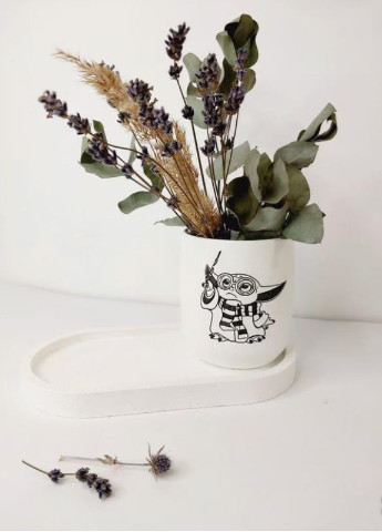 Стакан з підставкою Мастер Йода для декору, свічок, пензлів, олівців, зубних щіток, квітів, прикрас BeautlyMaysternya (253784509)