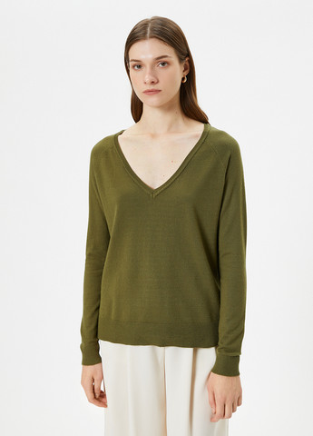 Зеленый демисезонный пуловер пуловер KOTON