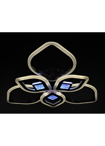 Люстра стельова LED з пультом A2721/3+3-3D-bk Чорний 10х60х60 см. Sunnysky (253628745)