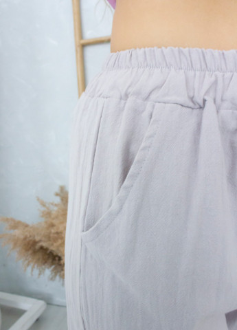 Светло-серые кэжуал летние укороченные брюки JEANSclub