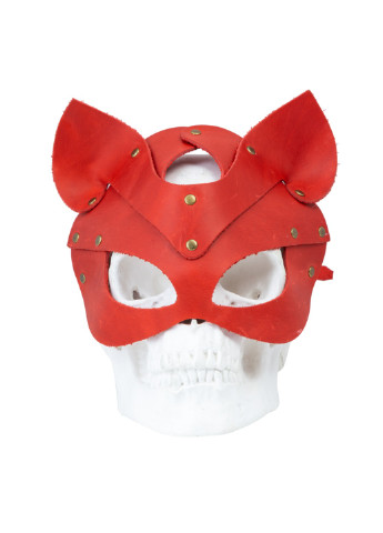 Премиум маска кошечки, натуральная кожа, красная, подарочная упаковка LOVECRAFT (254885500)