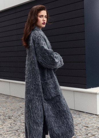 Сіре демісезонне Пальто оверсайз Gepur