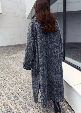 Сіре демісезонне Пальто оверсайз Gepur