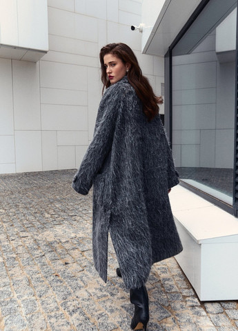 Сіре демісезонне Пальто оверсайз Gepur