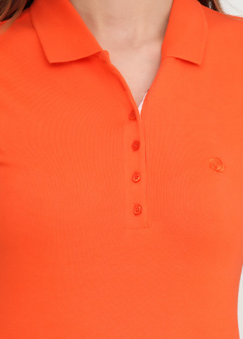 Оранжевая женская футболка-поло Fashion Friends однотонная